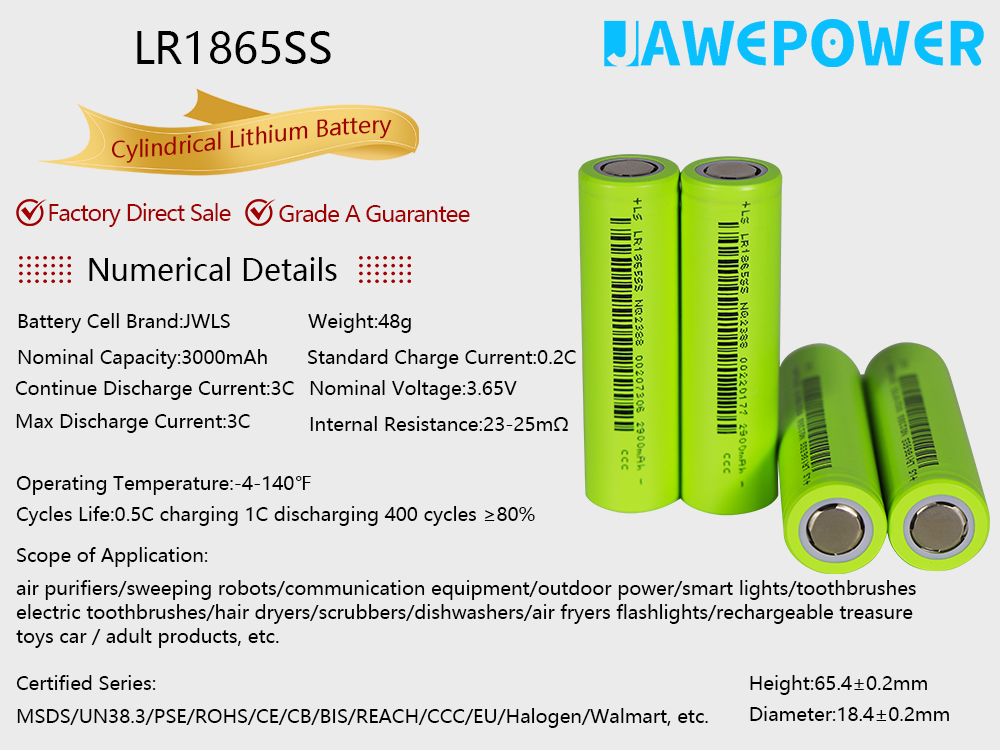 Lithium-Battery-LR1865SS-3000mAh